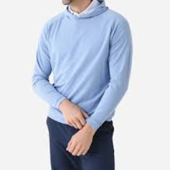PETER MILLAR COLOR LKSD STYLE MF23EK45 XXL BLUE HOODIE BRAND NEW WITH TAGS - Picture 1 of 8